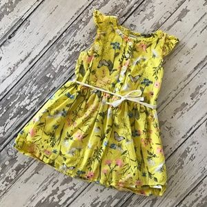 Carter's Yellow Butterfly Floral Summer Dress 2T